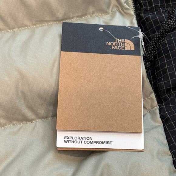 The North Face Rusta Puffer Jacket Mens Medium Tea Green Black Winter Coat NWT - Picture 15 of 16